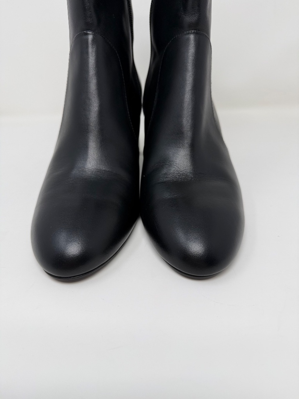 New Stuart Weitzman Babette Zip Bootie 60MM Black Leather Sz 8 - Picture 9 of 13